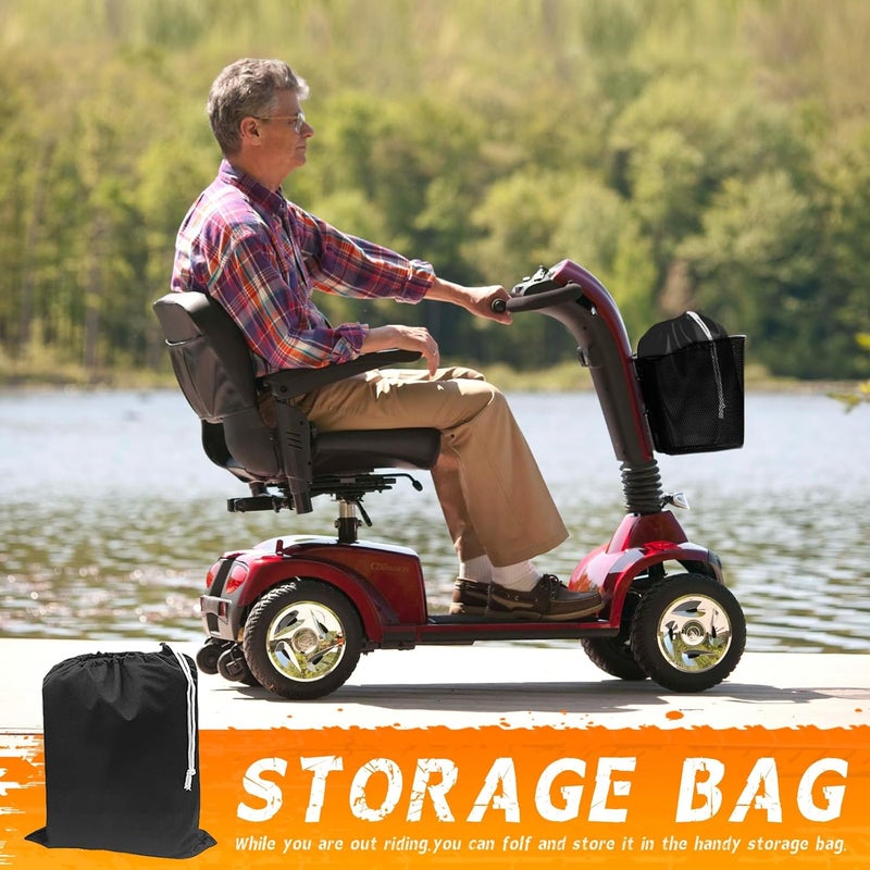 Tokept Mobility Scooter Cover, Heavy Duty 420D Oxford Fabric Electric Scooter Cover, All Weather Outdoor Protective Waterproof Cover with Windproof Buckle Storage Bag (48 inches Length) - Image 5